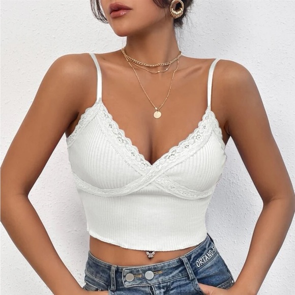 Lace Trim Cami Top - Picture 4 of 8